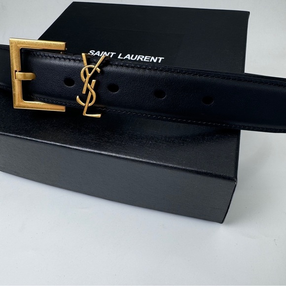 Saint Laurent Black Belt Bag with Gold Accents - Picture 3 of 6